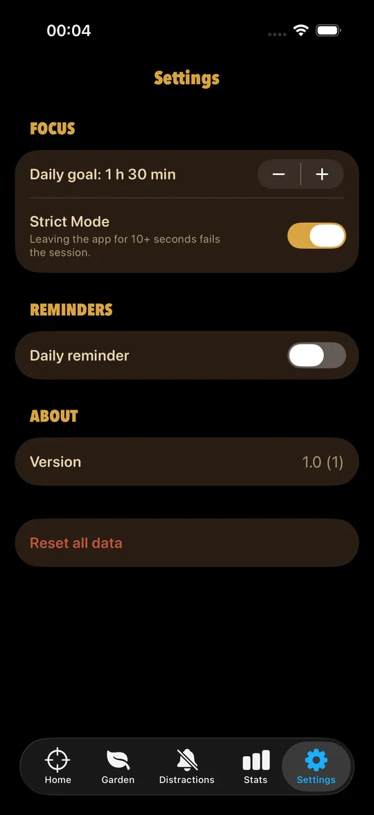 Settings